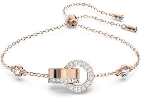 Swarovski Dextera Armband, Rosé Vergoldetes Damenarmband mit Weißem Kristallpavé