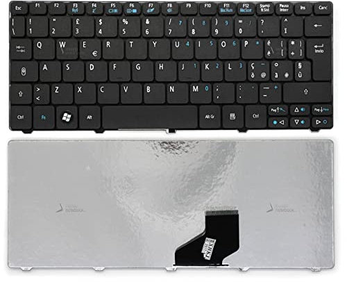 CLICK HELP Tastiera Netbook Compatibile sostitutivo per Acer Aspire One 532H 533 521 D260 (Nera)