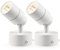 SUNVIE 2 Pack LED Up Lights for Indoor Use Uplight, Warm White Floor Spotlight Lamp, 120V Spot Lights for Uplighting Accent Lighting, 5.9 FT Cord with Foot Switch