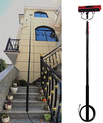 awallow Fensterreinigung 3-11M Waschset Ausrüstung Teleskop-Verlängerungsstangen-Reinigungsset Geeignet für die Reinigung von Hohen Fenstern, Reinigung von Photovoltaikanlagen, Dächern, LKWs,10.8M