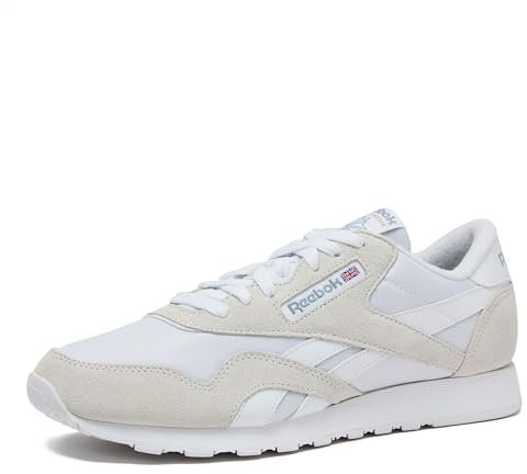 Reebok Herren Classic Nylon Sneaker, Weiss/opulenter Garten, 43 EU