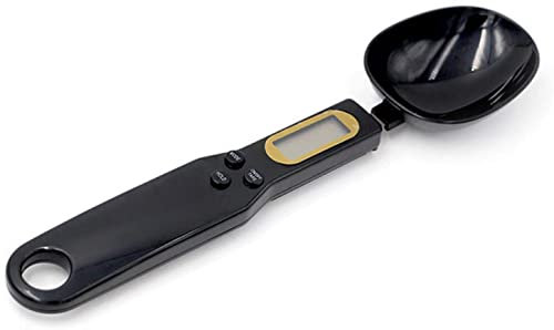 ACiyD Cuillères à mesurer cuillère à mesurer électronique Outil de Cuisson Cuisine Petite échelle de cuillère à gramme (Blanc, Taille Unique) (Taille Unique Noire)