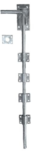 Drop Bolt GATE Garage Strong Heavy Duty Shed Stable Black Galv (Galvanised, 24)