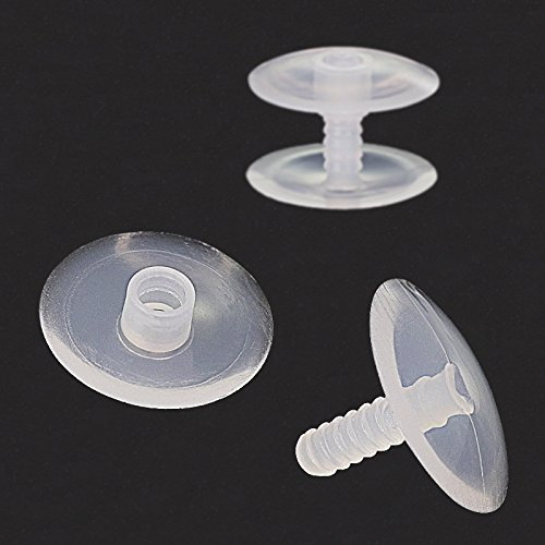 Druck-Ösen aus Kunststoff | Transparent | Zum schnellen Heften von Mappen, Fächern, etc. | Für Standard-Löcher mit 0,5 cm Durchmesser | Füllhöhe 5-10 mm, 100 Stück