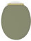 Gelco Design Abattant WC Rond en MDF Kaki Déclipsable Soft Close