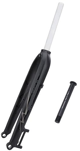 Forcella Anteriore MTB Da 26/27,5/29 Pollici Perno Passante 15x100mm Senza Filettatura Tubo Dritto Forcella Da Bicicletta 1-1/8 Rigido Freno A Disco Forcelle ( Color : Black+Gray 100mm , Size : 27.5