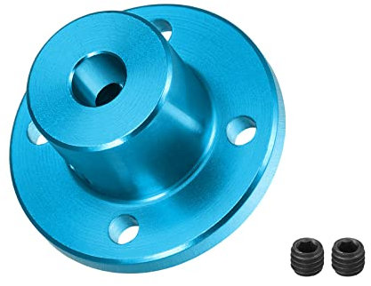 DMiotech 5mm Innendurchmesser H15xD15 Flansch Kupplung Anschluss Starre Leitfaden Welle Kuppler Welle Kupplung mit Schrauben für Basteln RC Modell Motoren Himmel Blau