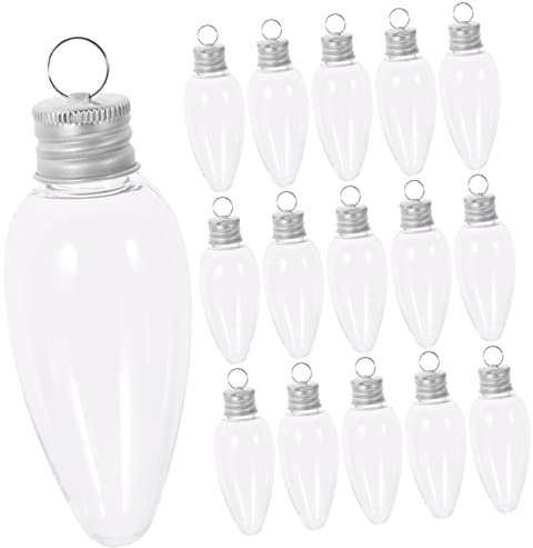 VINTORKY 24st Kleine Glühbirnen-süßigkeitsflasche Klare Weihnachtskugeln Klare Weihnachtsschmuck Befüllbarer Glühbirnenbehälter Christbaumkugeln Weinflasche Bankett Süssigkeit Das Haustier