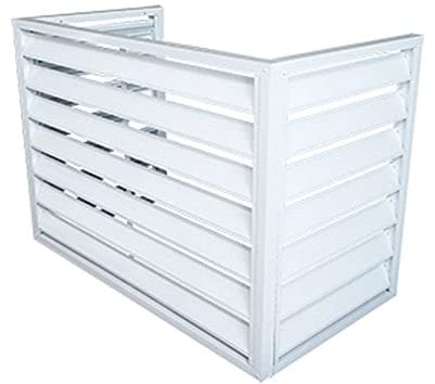 forestalk Aluminium -Klimaanlagen- und Wärmepumpenabdeckung, Mini -Split -Klimaanlagenabdeckung für Außeneinheiten, Regalanlageständer, Wechselstromabdeckung im Freien, Geräuschreduzierung