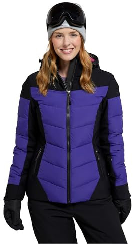 Mountain Warehouse Resort Womens Padded Ski Jacket - Snow Proof, IsoTherm, Breathable & Thermal Tested -30 °C Ladies Coat - Best for Winter, Skiing, Winter Sports Purple Women's Size 18