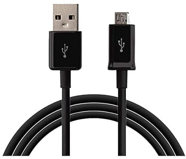 Micro USB Cable Fast Charge, Android Charger Cable 1.5M USB Charger Lead Micro, Micro USB Data Charger Cable Lead Black Compatible With Samsung Galaxy, Smartphones