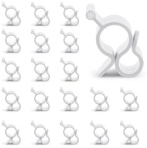 GVPOELR Markisenhaken, 20 Stück Kederleiste Haken, S Förmige Haken, RV Markisenhaken, Markisenhaken Vorzelthaken, für Wohnmobil Wohnwagen Innen und Außendekoratio, Weiß