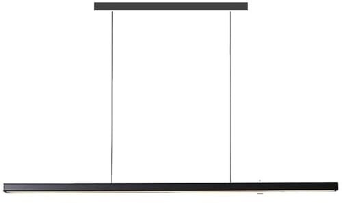 SEMANHUAOZ Lámpara LED de madera lineal for isla de cocina, lámpara colgante de 48 W, 60 W, tira larga creativa, accesorio de iluminación de techo colgante de metal regulable (Size : 150cm)