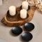 TIED RIBBONS Plate Holders Set of 6 Black Pillar Candle Holder Metal Candle Holder Modern Candle Holders for Pillar Candles Living Room Table Centerpiece Iron Candle Stand for Party Decorations