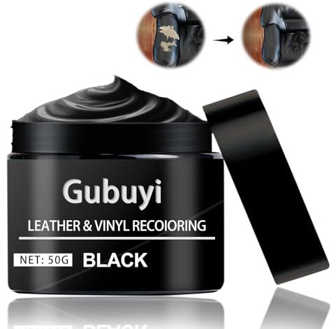 Crema Riparazione Pelle Nera,Balsamo Riparazione Pelle,Riparazione della Pelle,Leather Restoration Cream Nero,Riparazione di Graffi e Crepe in Pelle,Riparazione per Seggiolini Auto,Divani,Scarpe,50g