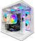 suevery Gaming PC Core I5-12400F(6Cores Up to 4.4G) RTX 3050 6G Nvme SSD 1TB 32GB RAM 650W WiFi 6 Prebuilt Towers Desktop Computer White