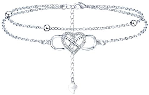 RANKEEF Armband Silber 925 Damen Armband Frauen Armkette Damen Armbänder Silber Unendlichkeitszeichen Armband Silberarmband Damen 925 Silber