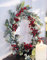 Dekoleidenschaft Dekokranz Rote Beeren Ø 46 cm aus Kunststoff, Wandkranz, Türkranz, Tischkranz, Winter-Kranz, Tür-Adventskranz