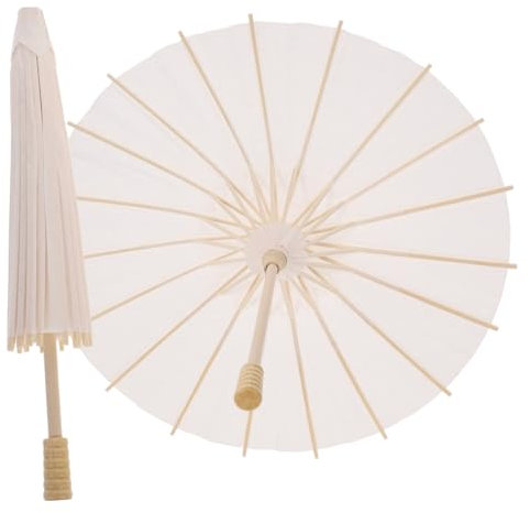 WATIIFUFU 2 Piezas Paraguas De Rendimiento Paraguas De La Planta Paraguas De Papel Bricolaje Sombrilla De Papel Chino Pequeña Sombrilla Paraguas Asiático Sombrilla De Verano De Madera