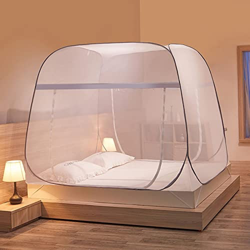 Mongolian Yurt Mosquito Net Folding Mosquito Curtain Tent Mosquito Net Bed Awning Quality Mesh- Full-Bottom