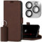 SURAZO Slim Magnet Handyhülle für Apple iPhone 16 Pro Hülle Leder - Klappbar Echtleder Schutzhülle [mit Kartenfach, RFID Schutz, Kameraschutz] Flip Klapphülle Wallet Case Cover Lederhülle (Supreme)