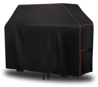NEVERLAND BBQ Cover - 420D Oxford Large Barbecue Cover Waterproof, Windproof, Rip-Proof and UV Resistant Heavy Duty Barbecue Covers Gas BBQ Grill Cover with Click-Close Straps(147L x 61W x 122H cm)