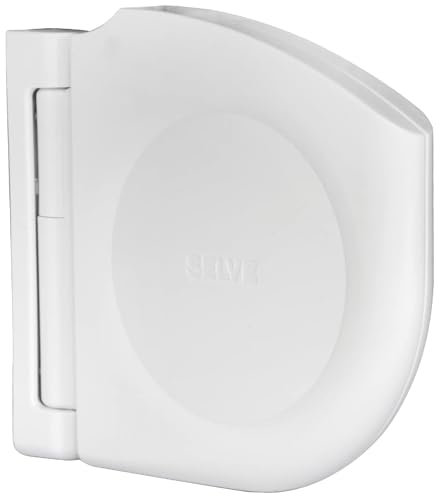 cyclingcolors Enrollador de correa persiana enrollable para correa de 12 a 15 mm en PVC blanco extraíble Capacidad de 180° 5 m Ajustable con resorte Ventana Ventana salediza