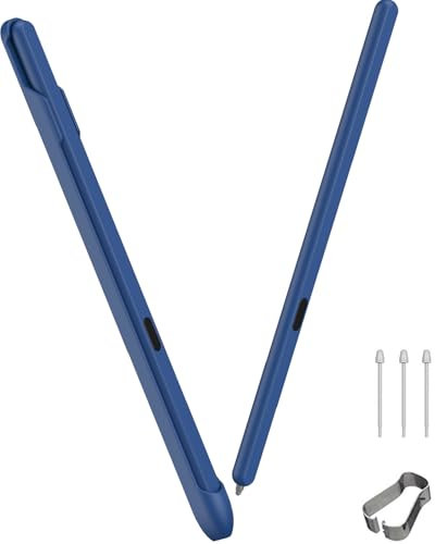 Miimall Stylet pour Samsung Galaxy Z Fold 3/Fold 4/Fold 5/Fold 6, [4096 Niveaux de Sensibilité] [Pointe Fine de 1,5 mm], Résistant à l'usure Stylo Fold 6 avec Gouttière+3 Pointes de Stylus, Bleu