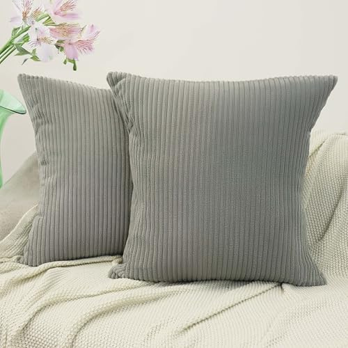 Amilian 2er Set Kissenbezug 50x50 cm - Bezüge für Sofakissen, Dekokissen, Zierkissen - Kissenhüllen 50 x 50 cm - Kissenhülle Nachtnebel