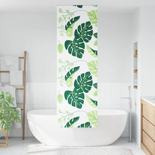 Wenjingqi 4014845 Duschrollo, Stoff, 80 x 240 cm, Breite 76 cm, Grün