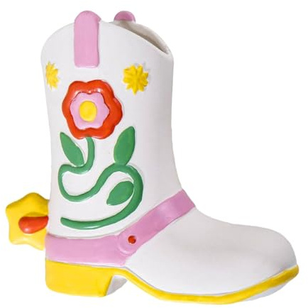 Euyehn Stiefelblumenvase, kreative Cowboystiefel-Vase, Keramik-Blumenarrangement-Behälter, Schreibtisch-Ornament für Zuhause, Wohnzimmer, Dekoration