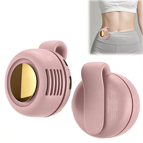 BRTNUP - Mini ventilatore silenzioso senza pale, portatile, con clip per cintura, ricaricabile, a mani libere, con 3 velocità, per viaggio, ufficio, camicia, regalo estivo per gli amanti del tempo
