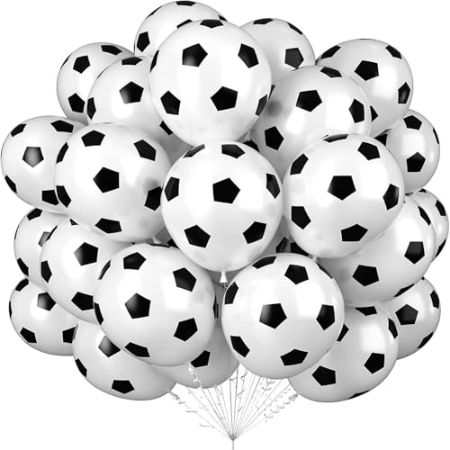 Fußball Luftballons, 35 Stück Fussball Ballon 12 Zoll Latex Ballons Soccer Balloon für Junge Kinder Geburtstag WM Sport Motto Party Dekoration Fußball-Thema Sport Thema Dekoration