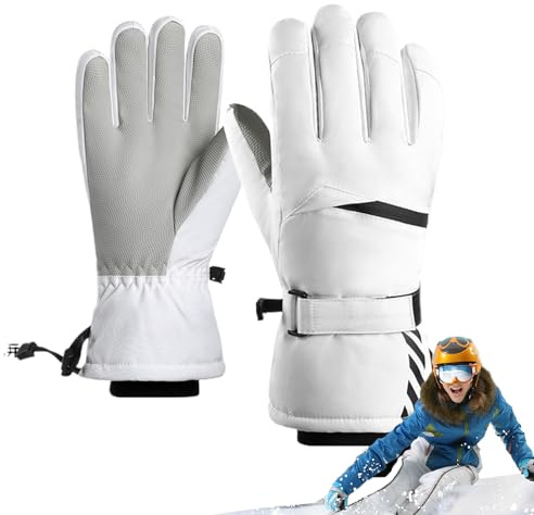 Nudorpn Schneehandschuhe für Jagd, wasserdicht, thermisch, winddicht, Touchscreen für Damen – Arbeit draußen Winter Wandern Radfahren Snowboard Skaten Ski Damen