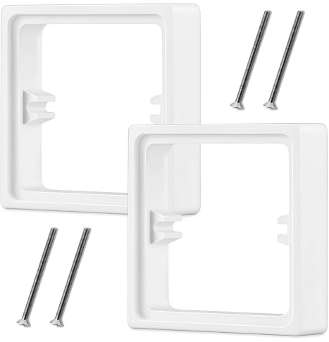 1 Gang 20mm White Single Socket Spacer - Light Switch Surround