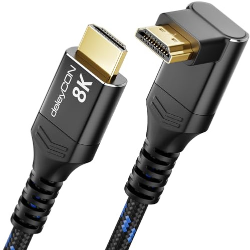 deleyCON 1,5m 8K HDMI 2.1 Kabel 270° gewinkelt 48Gbps