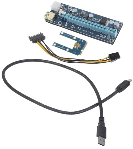 LALADEFIEE Carte Graphique Pcie Externe pour PC Portable Câble USB 60Cm et Adaptateur Mini Pci-E, Adaptée aux Applications de Gaming et Multimédia