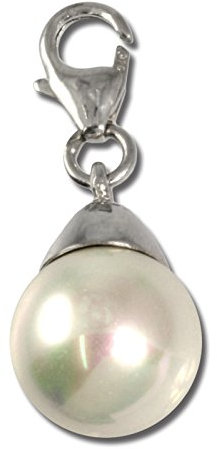 SilberDream Charm 925 Echt Silber Armband Anhänger weiß Perle Perle FC211W Silber Charmsschmuckanhänger