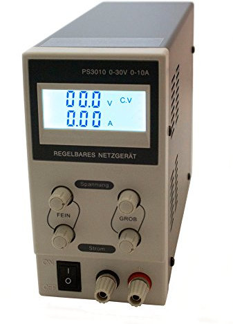 edi-tronic Regelbares DC Labornetzgerät 0-30V 0-10A PS3010 Labornetzteil Netzgerät regelbar Netzteil