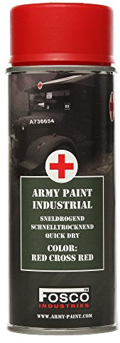 monstercolors Army Paint 400 ml Red Cross Red Spray Lack Militär Fahrzeug Lack Camouflage