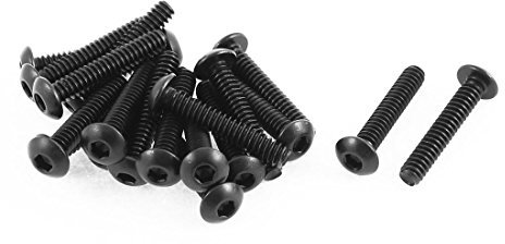 sourcingmap® 20stk 3/16-24x1 10.9 Legierter Stahl Rundkopf Sechskant Schrauben Bolzen DE de