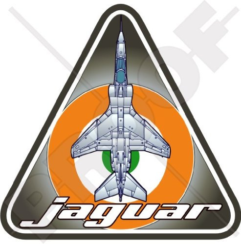 Vinyl-Aufkleber, Motiv: Jaguar is India BAC-Breguet (Sepecat) Indian AirForce IAF, 95 mm