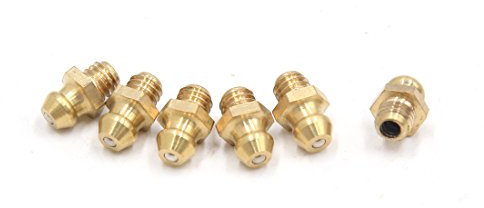 uxcell 6 Stück Schmiernippel M6x1mm Gewinde Messing Fettnippel Sortiment Gerade Abschmiernippel Nippel für Auto