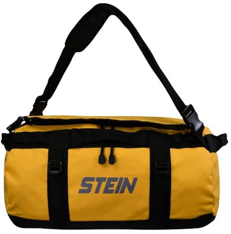 STEIN 40L, 70L, 90L Water Resistant Holdall Bag & Rucksack, Durable PVC for Outdoors, Camping, Sports, Watersports (70L, Yellow)
