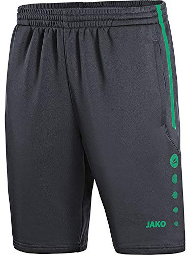 JAKO Kinder Trainingsshorts Active, Anthrazit/Türkis, 164