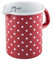 Riess, 0337-077, Küchenmaß 9, COUNTRY - PÜNKTCHEN ROT, Durchmesser 9 cm, Höhe 12 cm, Inhalt 0.5 Liter, Emaille, rot/weiß, Induktion