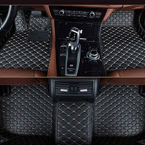 Muchkey Auto Fussmatten Fußmatten Set für BMW X6 E71 E72 2008 2009 2010 2011 2012 2013 Allwetter Matte Wasserdicht Automatten Zubehör Schwarzes Beige