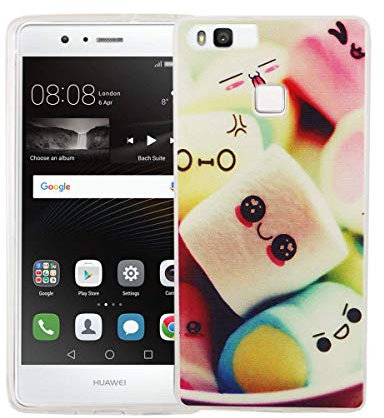 König Design Handyhülle kompatibel mit Huawei P9 Silikon Case Hülle Sturzsichere Back-Cover Handyhülle - Marshmallows
