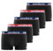 Boxer Homme 100% Coton, Calecon Homme, Agréable, Peaux-sensibles (Lot de 5), Noir, Taille 2XL
