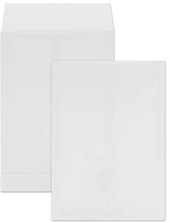 Netuno 50x weiße Faltentasche DIN C4 229× 324 mm 130g weiß Umschlag erweiterbar Faltenversandtasche C4 ohne Fenster Versandtasche mit Stehboden Umschlagtasche Weiß Briefhülle C4 mit Falte